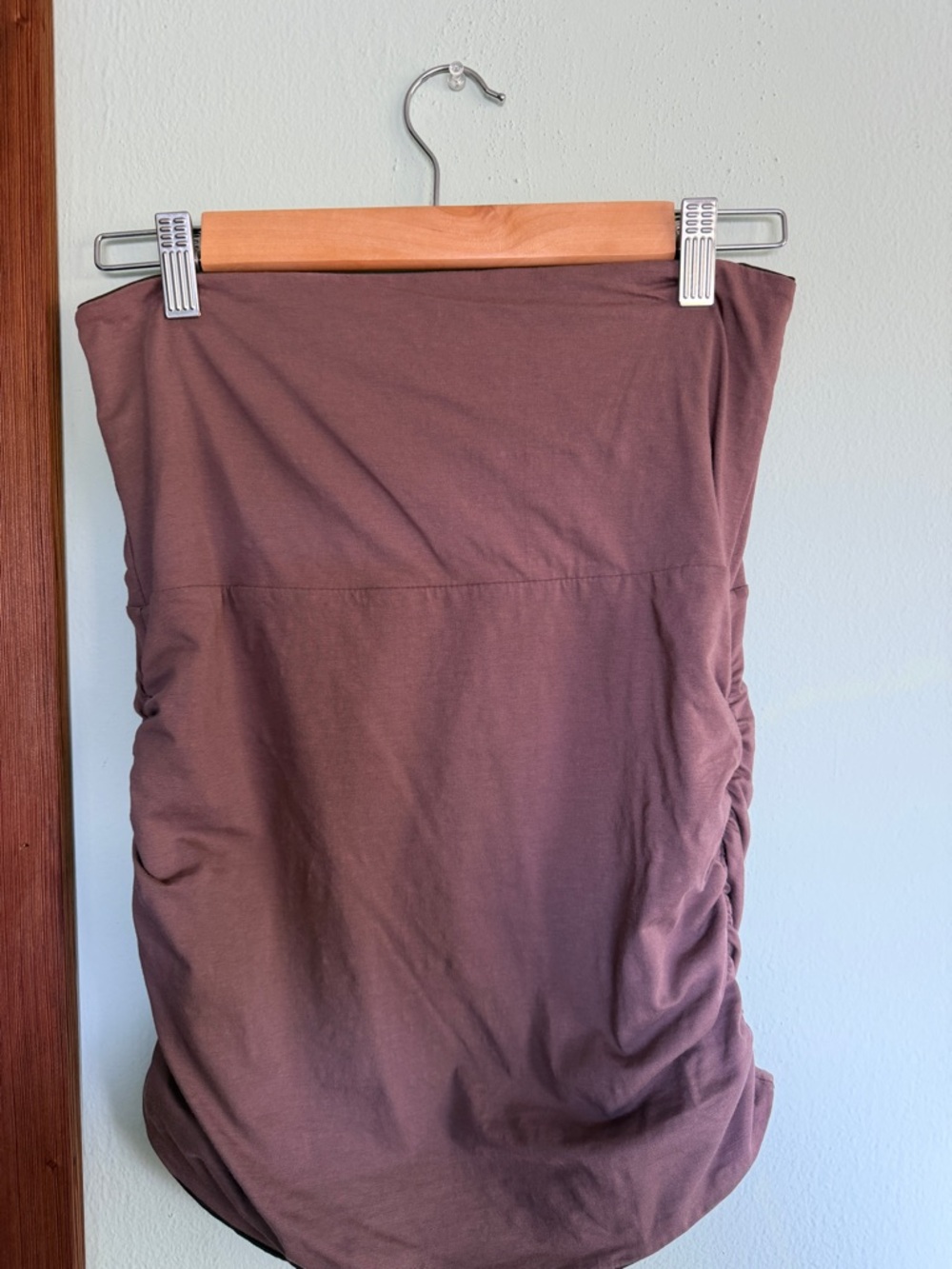 Una Pluma Ruched reversible mini skirt - Picture 4 of 7
